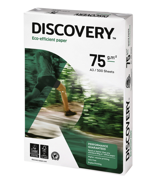 Kopieerpapier Discovery A3 75gr wit 500 vel Kopieerpapier Discovery A3 75gr wit 500 vel