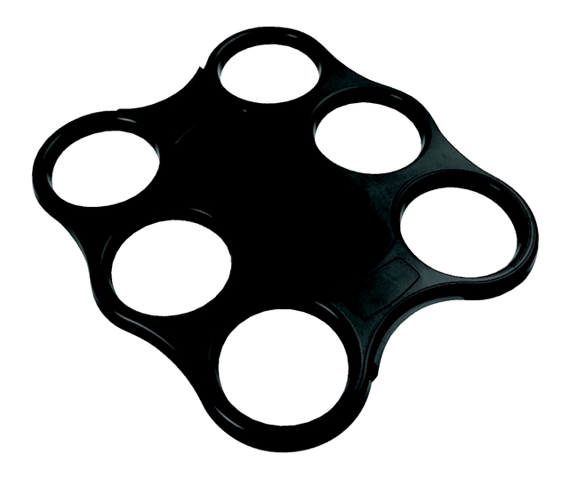 Bekerplateau Sensations voor 6 bekers zwart Bekerplateau Sensations voor 6 bekers zwart