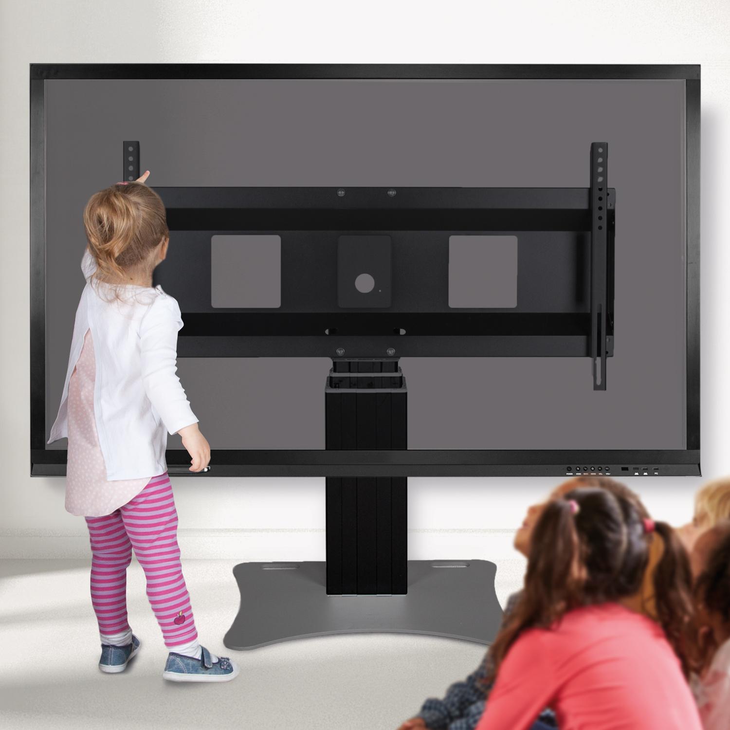Elektrisch in hoogte verstelbare XL monitorstandaard, 70 cm slag