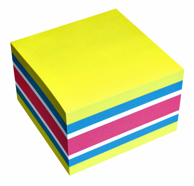 Memoblok info notes kubus 450 vel 75x75mm neon assorti 450 vel Memoblok info notes kubus 450 vel 75x75mm neon assorti 450 vel