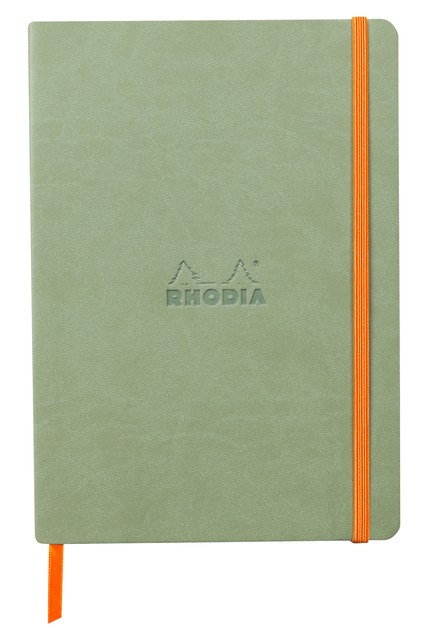 Notitieboek Rhodia A5 lijn 80 vel 90gr celadon Notitieboek Rhodia A5 lijn 80 vel 90gr celadon