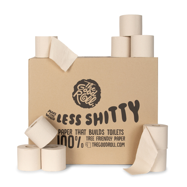 Toiletpapier The Good Roll The Panda Edition Naked bamboe 2-laags 24x300 vel naturel Toiletpapier The Good Roll The Panda Edition Naked bamboe 2-laags 24x300 vel naturel