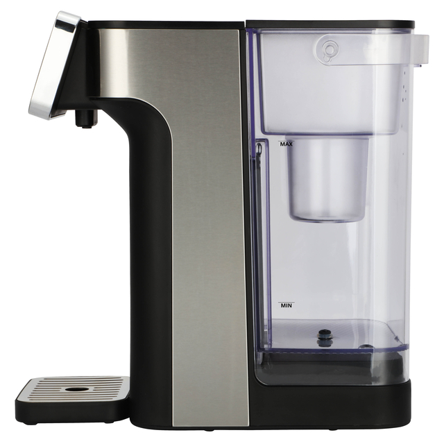 koffiezetapparaat, espressoapparaat, waterreservoir, kleur: zilver, toebehoren: uitschepbaar lekbak