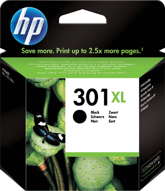 Inktcartridge HP CH563EE 301XL zwart Inktcartridge HP CH563EE 301XL zwart