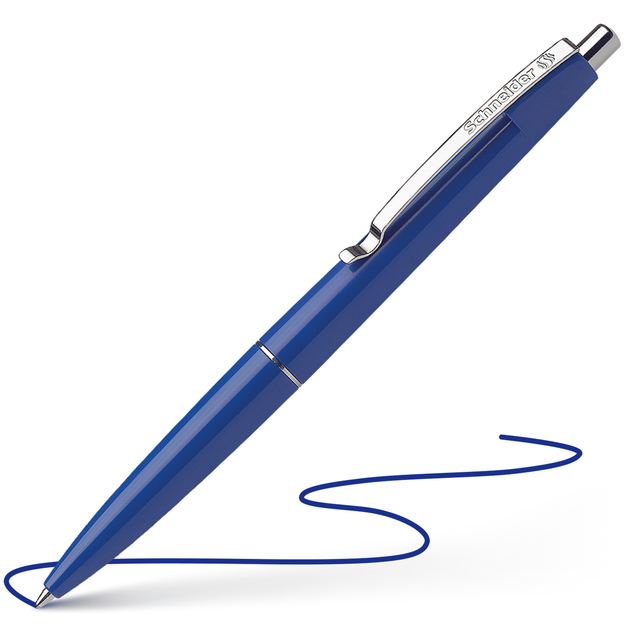 balpen, balpen blauw, gladde behuizing, clip, inktpen