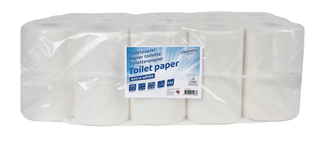 Toiletpapier Cleaninq 2-laags 400vel extra wit Toiletpapier Cleaninq 2-laags 400vel extra wit