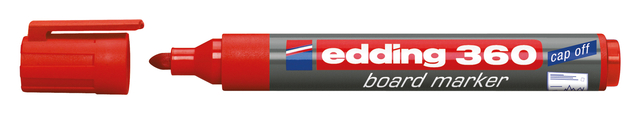 Whiteboardmarker edding 360 rond 1.5-3mm rood Whiteboardmarker edding 360 rond 1.5-3mm rood