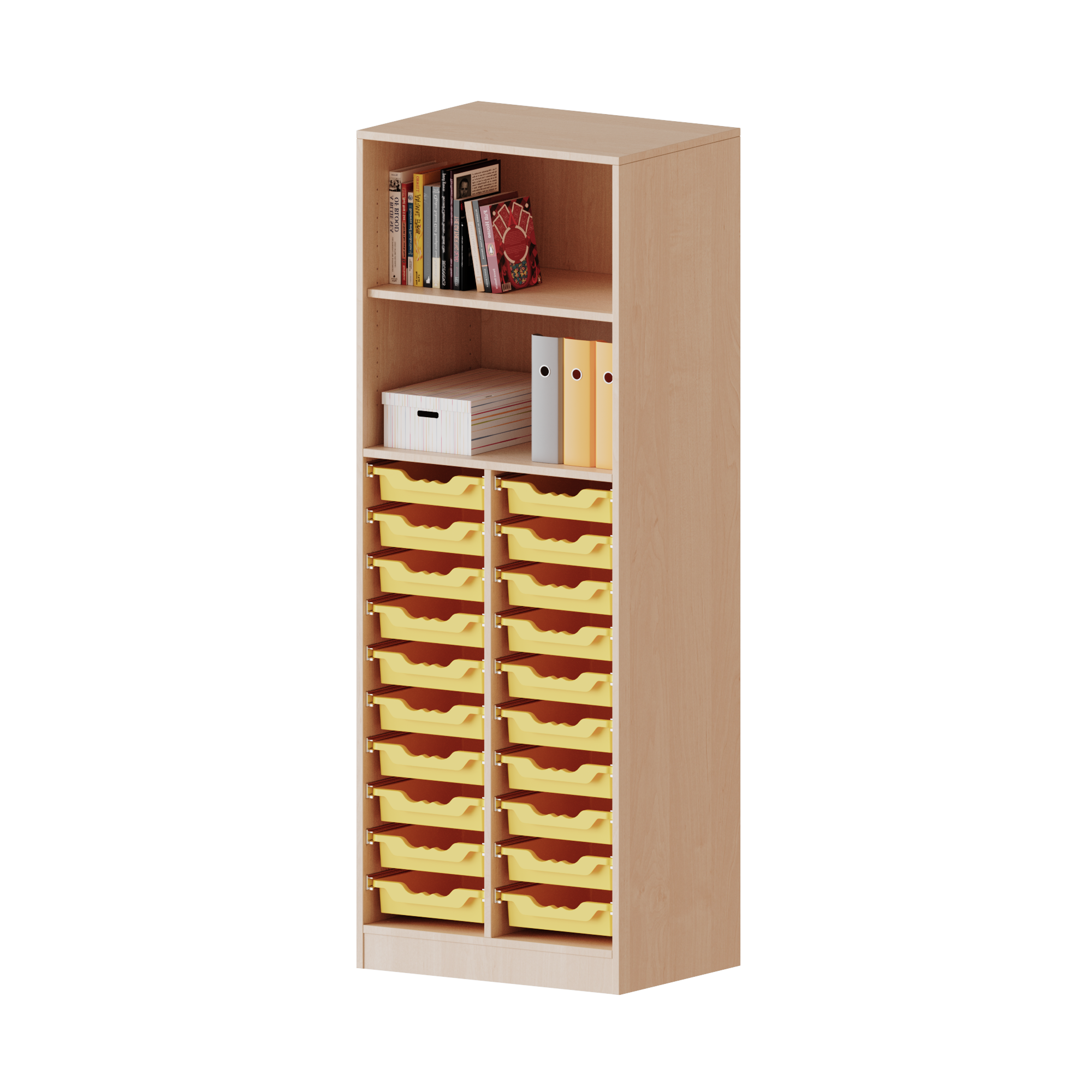 ErgoTray legbord, twee rijen, 5 ordnerhoogtes - evo180 serie