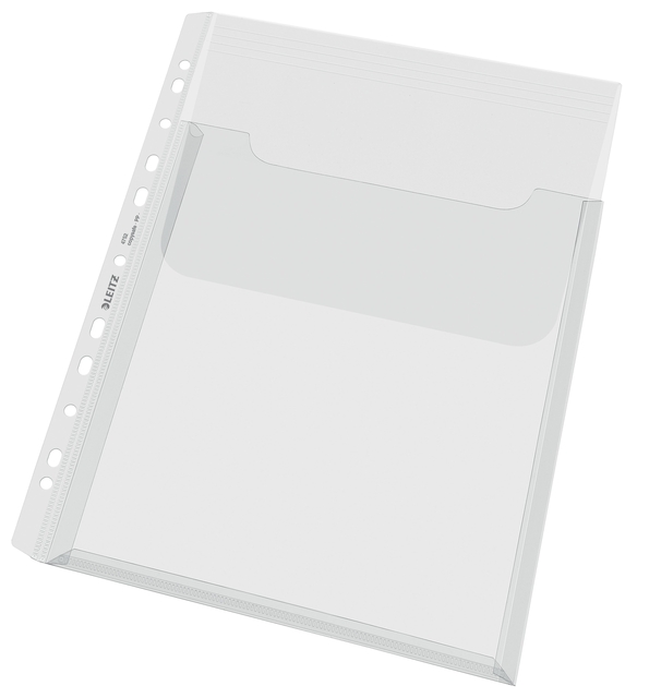 Harmonica showtas Leitz Premium met bovenklep copy safe PP A4  glashelder 5 stuks Harmonica showtas Leitz Premium met bovenklep copy safe PP A4  glashelder 5 stuks