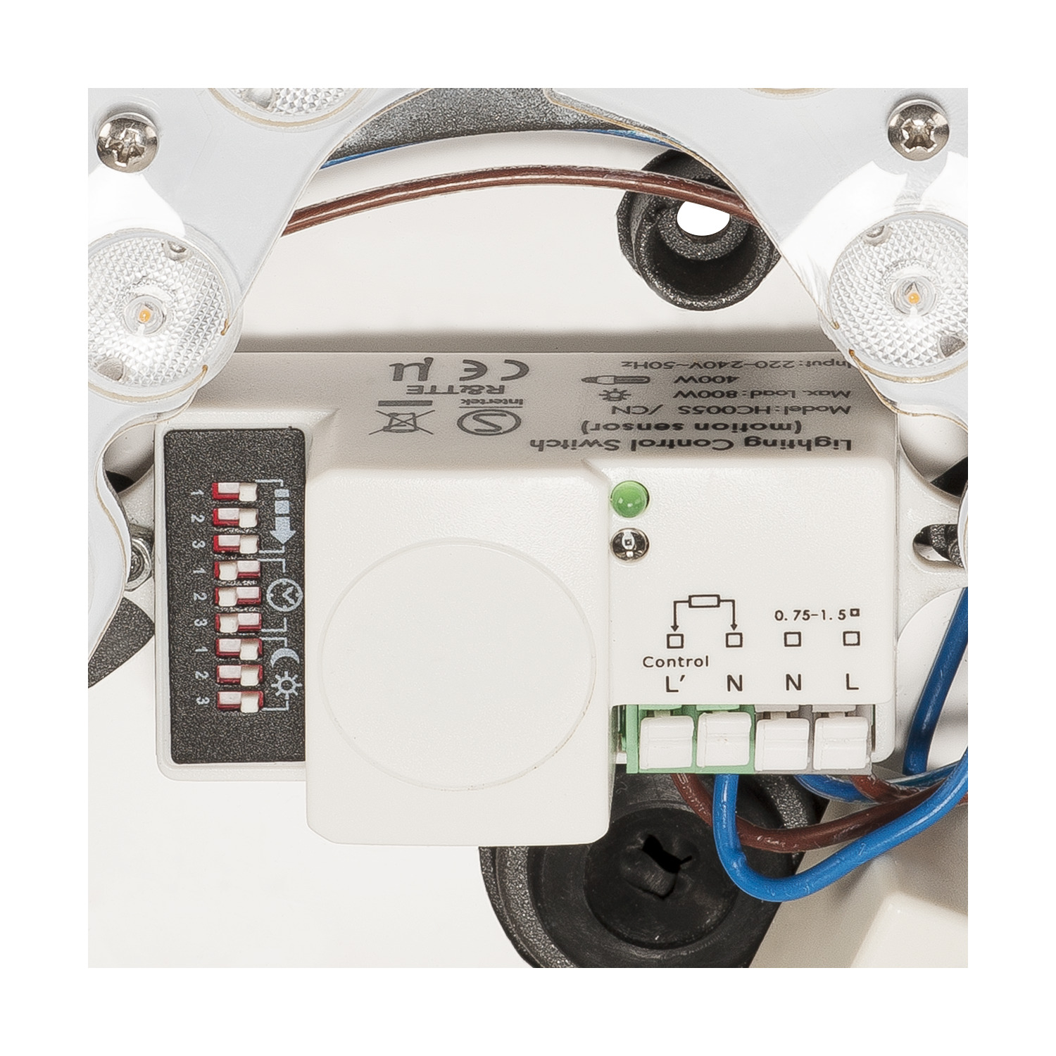 AINOS antraciet 1xLED 3000K rond, sensor