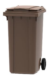 Afvalcontainer Kunststof 240ltr Bruin