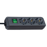 Brennenstuhl Eco-Line, stekkerdoos, 3 sockets, 1.5m, zwart, met schakelaar Brennenstuhl Eco-Line, stekkerdoos, 3 sockets, 1.5m, zwart, met schakelaar