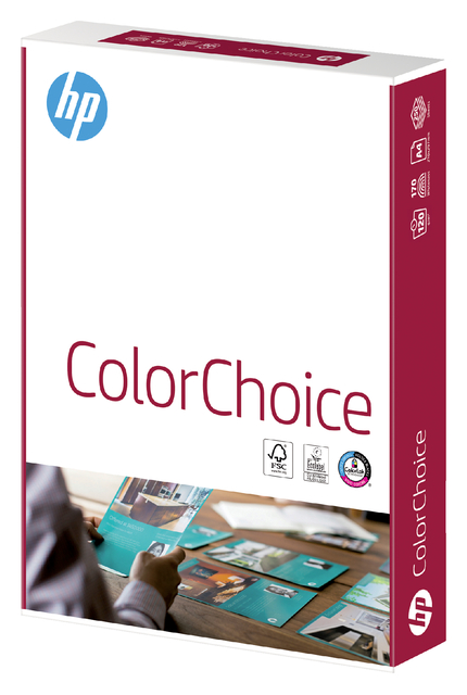 Kleurenlaserpapier HP Color Choice A4 120gr wit 250vel Kleurenlaserpapier HP Color Choice A4 120gr wit 250vel