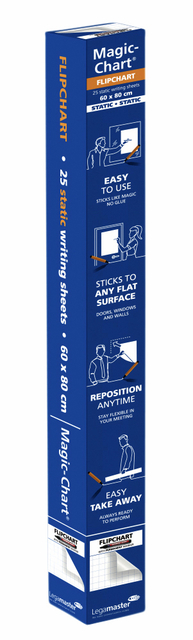 Magic-Chart Legamaster flipchart 600x800mm wit met ruit 25 vel
