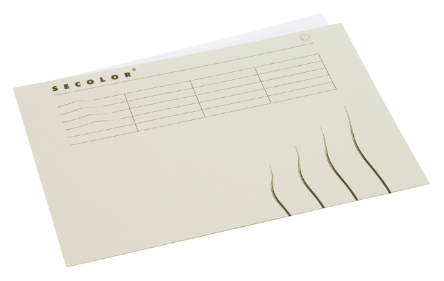 Vouwmap Secolor A4 100% gerecycled karton 250gr grijs Vouwmap Secolor A4 100% gerecycled karton 250gr grijs