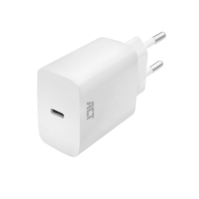 Oplader ACT USB-C 1-poort 20W Power Delivery Oplader ACT USB-C 1-poort 20W Power Delivery