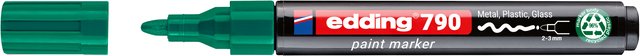 Paintmarker edding 790 op alcoholbasis 2-3mm groen Paintmarker edding 790 op alcoholbasis 2-3mm groen