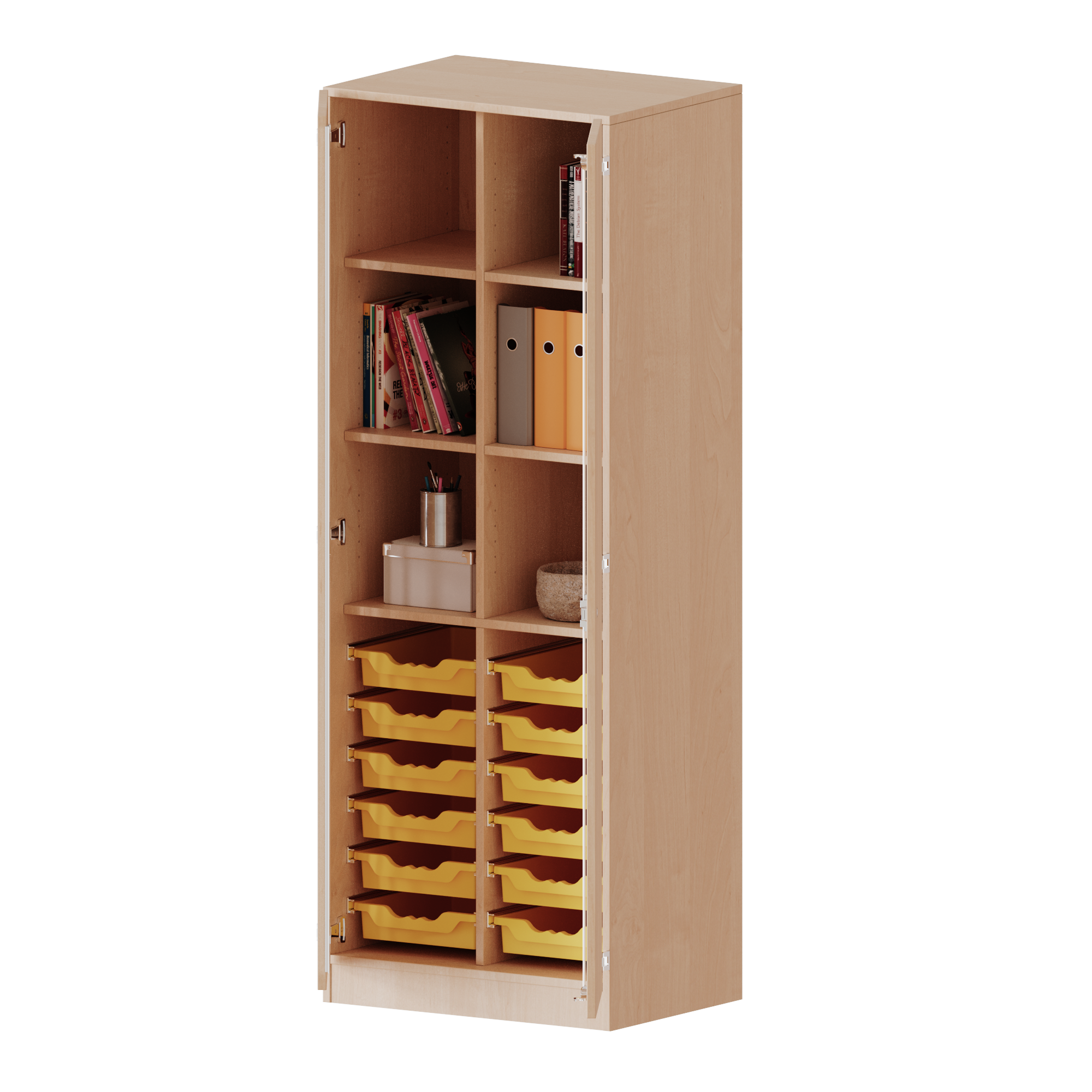 ErgoTray kast, twee rijen, 5 ordnerhoogtes - evo180 serie