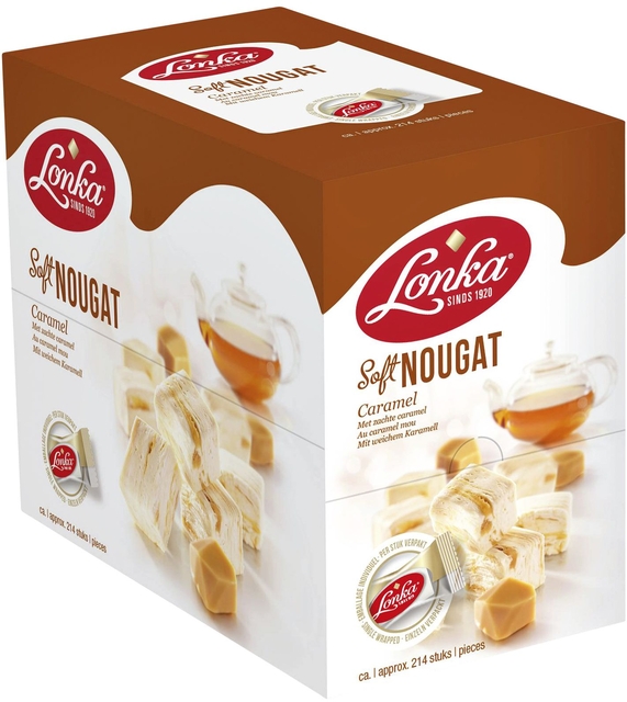Nougat Lonka caramel doos 214 stuks Nougat Lonka caramel doos 214 stuks