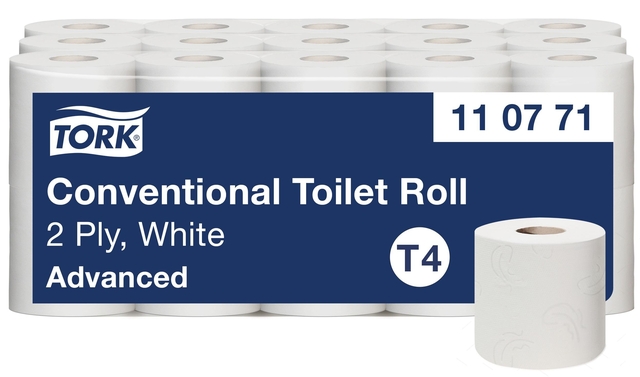 toiletpapier, toiletterrol, 2-ply, wit, geavanceerd