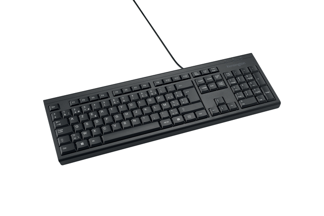 toetsenbord, zwart, bedraad, QWERTY-indeling