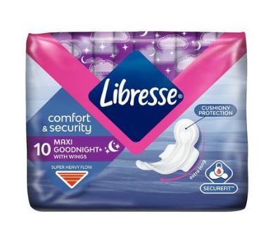 Libresse maandverband maxi goodnight 6x10 st.