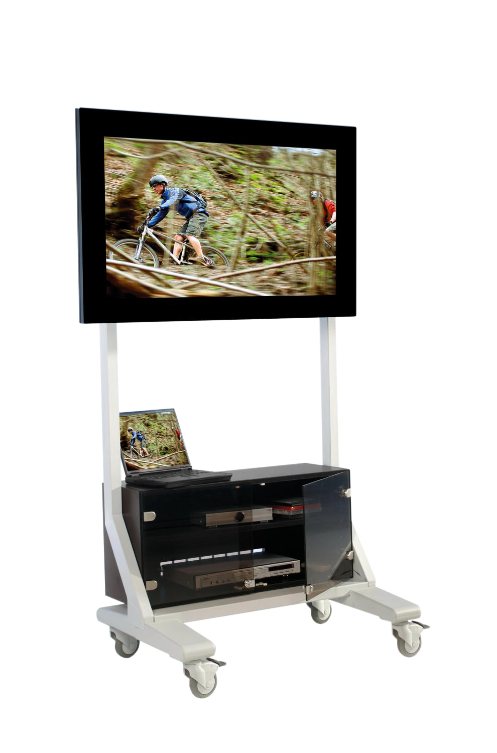 Tv-trolley, tv-rek voor tv' s tot 70 inch met onderkast Tv-trolley, tv-rek voor tv' s tot 70 inch met onderkast