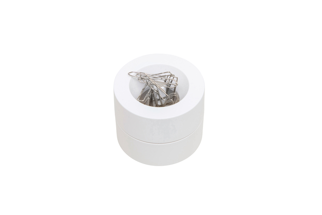 Papercliphouder MAUL Pro magnetisch Ø73mmx60mm wit