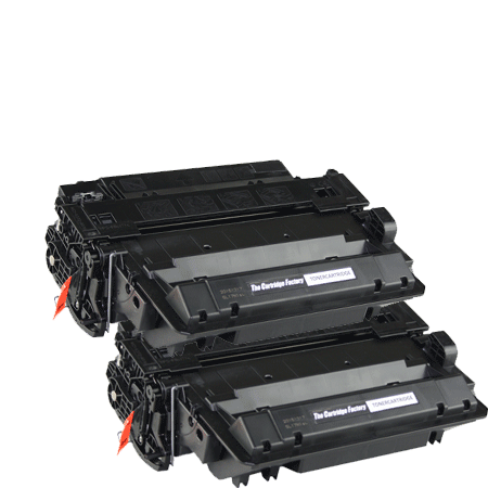 Huismerk Toners - 2x HP 55X (CE255X) compatibel, zwart Huismerk Toners - 2x HP 55X (CE255X) compatibel, zwart