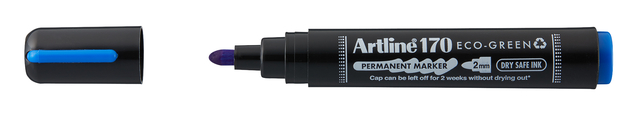 Permanent marker Artline 170 Dry Safe Eco rond medium blauw Permanent marker Artline 170 Dry Safe Eco rond medium blauw