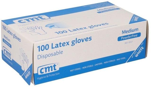 latex gloves, disposable gloves, box, white, blue print