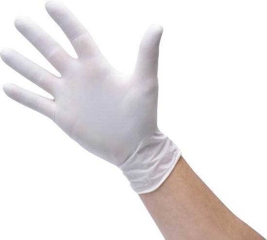 Comfort Handschoen Latex Wit Poedervrij Maat L 100 stuks