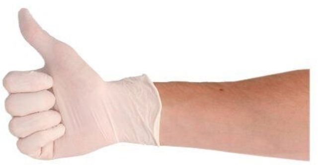 latex-free, glove, latex glove, disposable, thumbs up