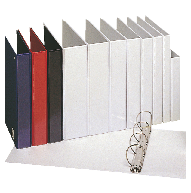 Presentatieringband Esselte Essentials panorama A4 4-rings D-mechaniek 30mm wit Presentatieringband Esselte Essentials panorama A4 4-rings D-mechaniek 30mm wit