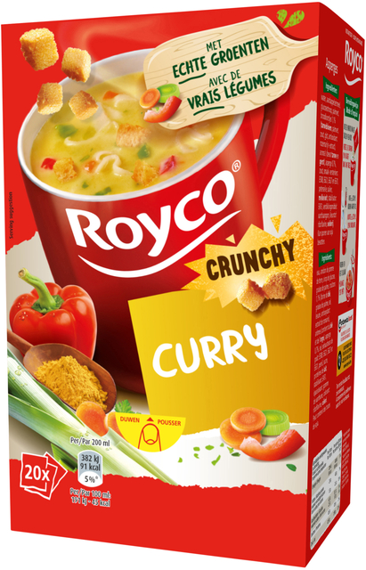 Soep Royco crunchy curry 20 zakjes Soep Royco crunchy curry 20 zakjes