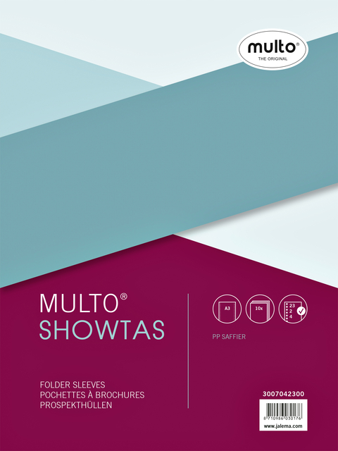 Showtas Multo A3 23-gaats PP 0.08mm dwars 10 stuks