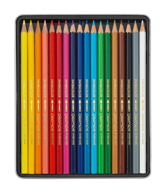 Kleurpotloden Caran d'Ache Swisscolor aquarel 18 stuks assorti