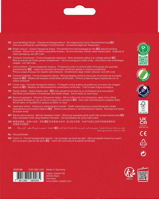 red, doos, verpakking, etiket, fsc-certificaat