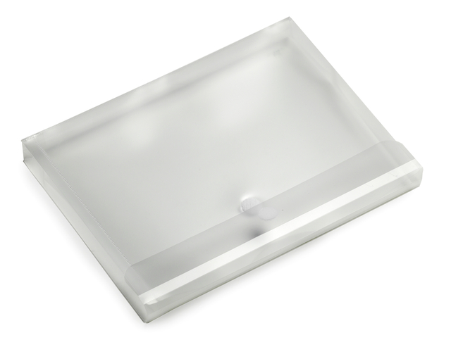 Enveloptas Europel A4 330x250x30mm dwars PP transparant wit Enveloptas Europel A4 330x250x30mm dwars PP transparant wit