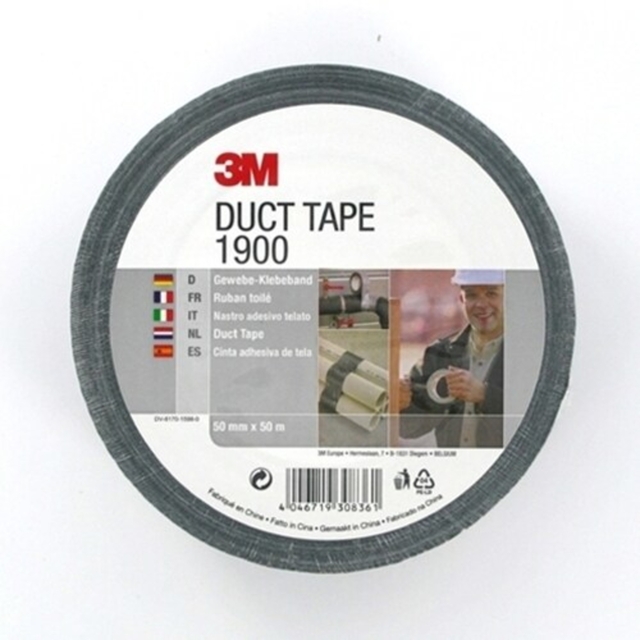Duct tape 3M Economy  1900 50mmx50m zwart Duct tape 3M Economy  1900 50mmx50m zwart