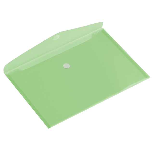 Enveloptas Europel A4 335x240mm dwars PP transparant groen Enveloptas Europel A4 335x240mm dwars PP transparant groen