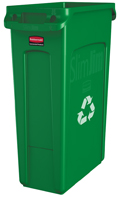 Rubbermaid Slim Jim Afvalbak 87ltr Groen per stuk