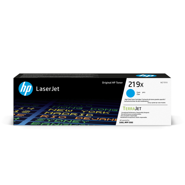 Tonercartridge HP W2191X 219X blauw Tonercartridge HP W2191X 219X blauw