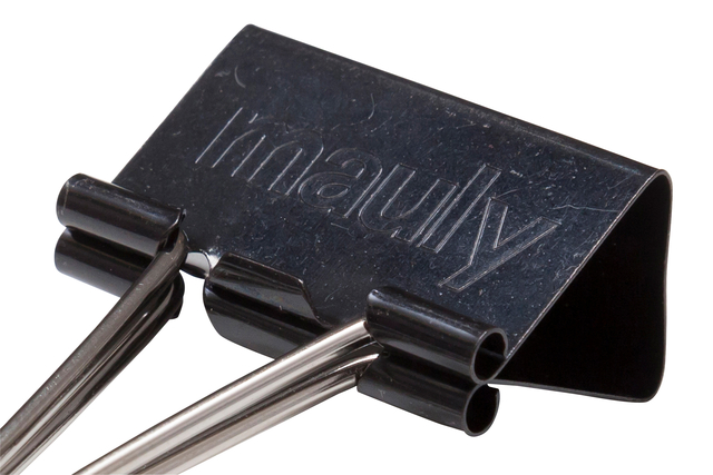 Papierklem MAUL foldback 215 13mm zwart 12 stuks Papierklem MAUL foldback 215 13mm zwart 12 stuks