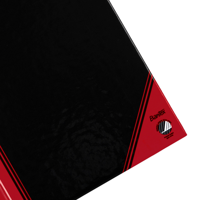 Notitieboek Bantex zwart/rood A6 lijn 70gr 96vel