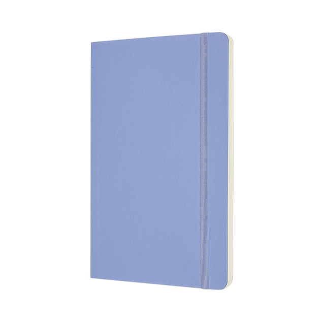 Notitieboek Moleskine large 130x210mm blanco soft cover hydrangea blue