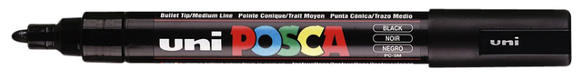 Paintmarker Uni POSCA PC5M medium zwart Paintmarker Uni POSCA PC5M medium zwart