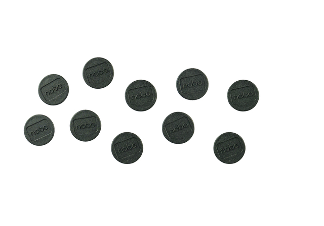 Magneet Nobo 24mm zwart 10 stuks