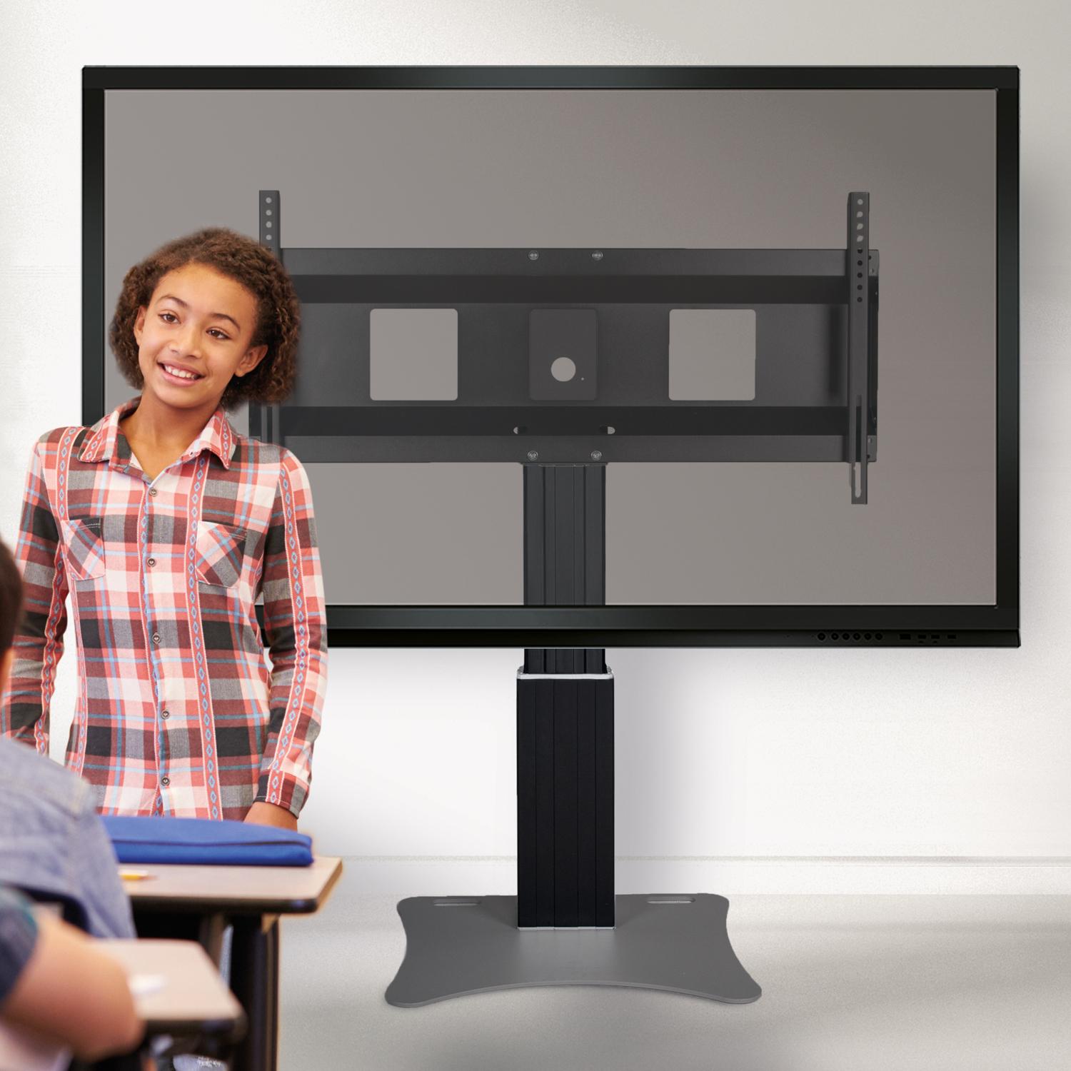 Elektrisch in hoogte verstelbare XL monitorstandaard, 50 cm slag