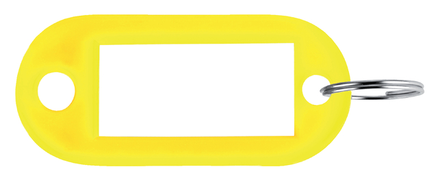 Sleutellabel Pavo kunststof geel 100 stuks Sleutellabel Pavo kunststof geel 100 stuks